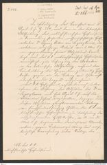 k.k. naturhistorisches Hofmuseum, Intendanzakten 1885-1896 (Hauer), Aktenzahl Z.266.a/1888, Seite 1